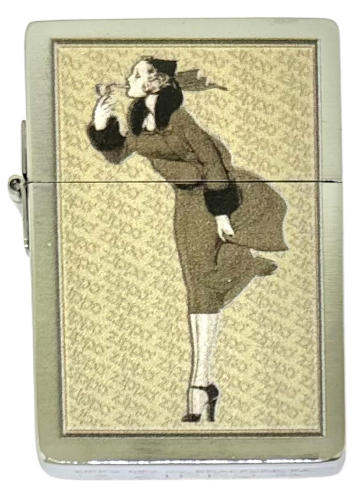 Custom Personalized Zippo Classic Windy Girl Windproof Oil Lighters - Engraving - Christmas, Halloween & Valentines Day Gift (High Polish Gold)